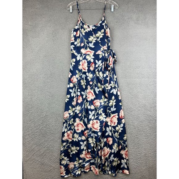 Xhilaration Maxi Strap Dress Womens M Floral - Picture 2 of 9
